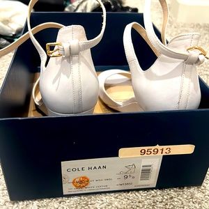 White wedged Cole Hanan Heels. Size 9.5
